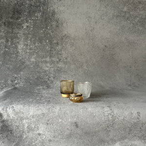 Teelichtglas Mix Gold / Glas