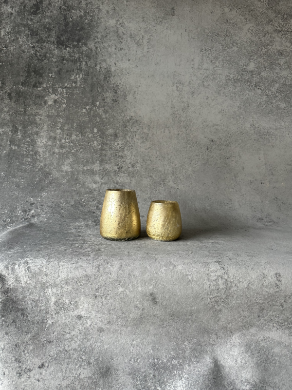 Teelichtglas Mix  Gold