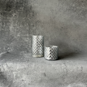 Vase Zylinder Silber Mix
