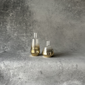 Glasvase mit Goldboden Mix