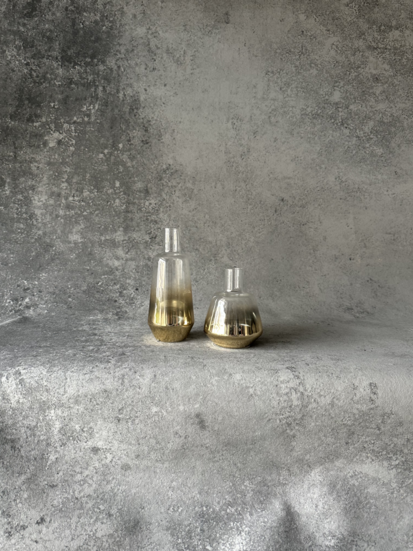 Glasvase mit Goldboden Mix