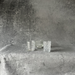Vintage Glas Teelicht Mix S